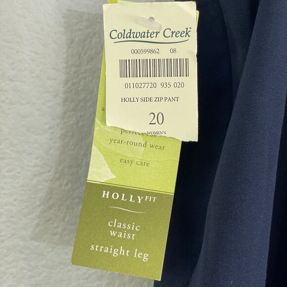 NEW Coldwater Creek Womens Plus 20W Classic Waist Straight Leg Pants Holly Fit - Picture 5 of 9